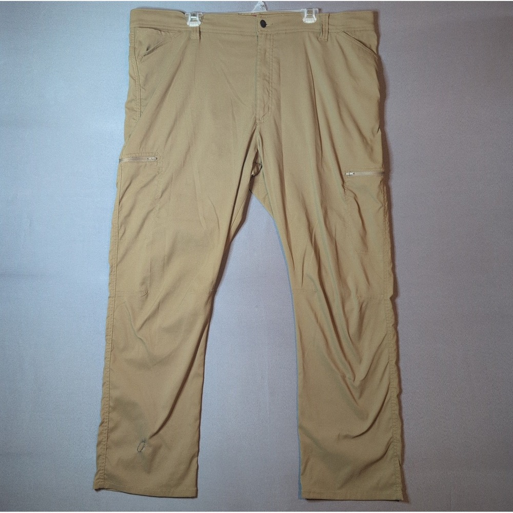 Wrangler Mens 42x30 outdoor pants all terrain stretch Cargo tan